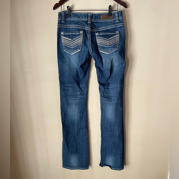 Rock & Roll Cowgirl Denim Original Low Rise Boot Cut Jeans Size 27x38 - Picture 2 of 12